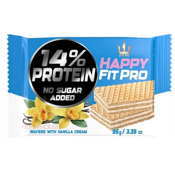 Obrázek pro Flis Happy Fit Pro oplatky s vanilkovou náplní bez cukru (95g)