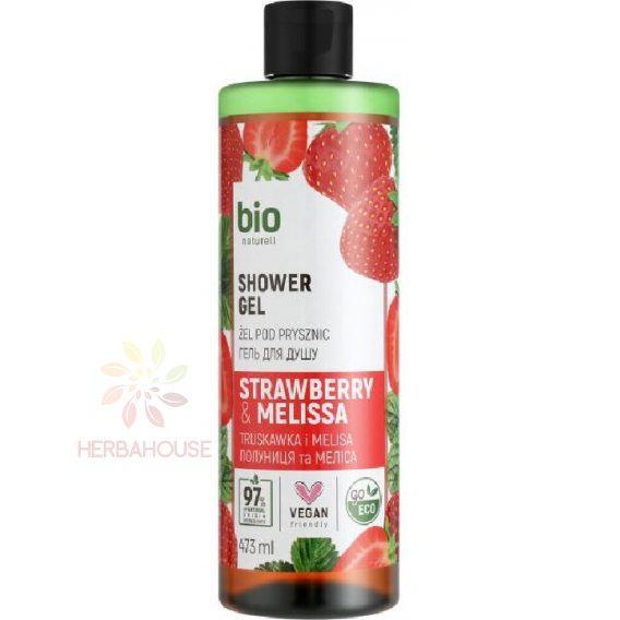 Obrázek pro Bio Naturell Sprchový gel Jahoda a meduňka (473ml)