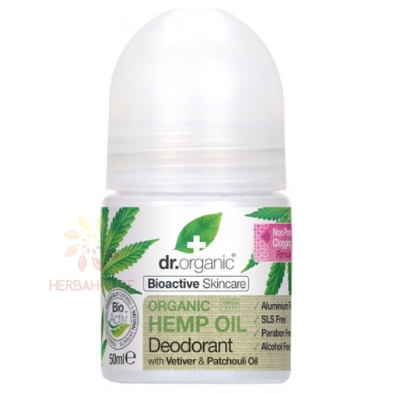 Obrázek pro Dr.Organic Přírodní deodorant s konopným olejem bez hliníkových solí a alkoholu (50ml)
