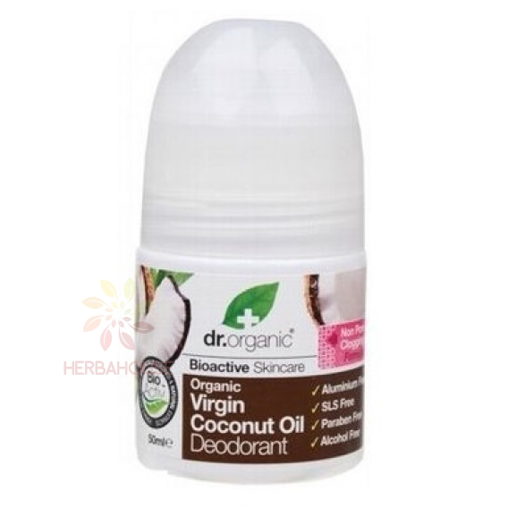 Obrázek pro Dr.Organic Přírodní deodorant s panenským kokosovým olejem bez hliníkových solí a alkoholu (50ml)