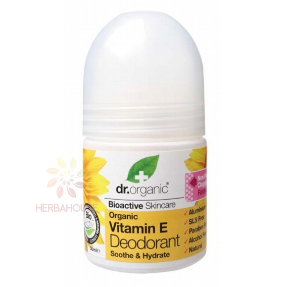 Obrázek pro Dr.Organic Přírodní deodorant s Vitamínem E bez hliníkových solí a alkoholu (50ml)