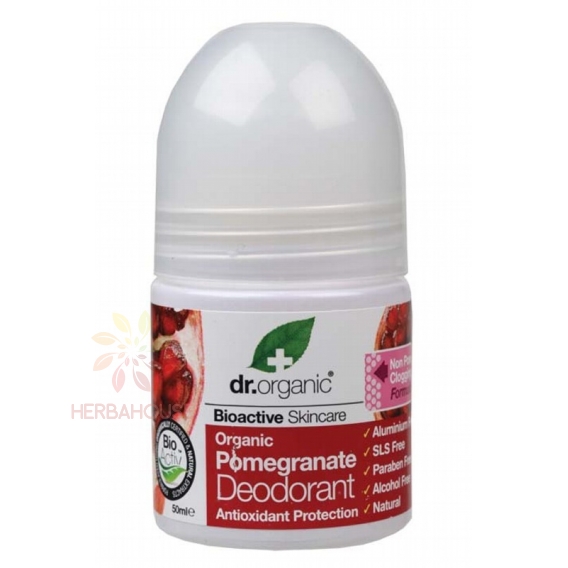 Obrázek pro Dr.Organic Přírodní deodorant s granátovým jablkem bez hliníkových solí a alkoholu (50ml)