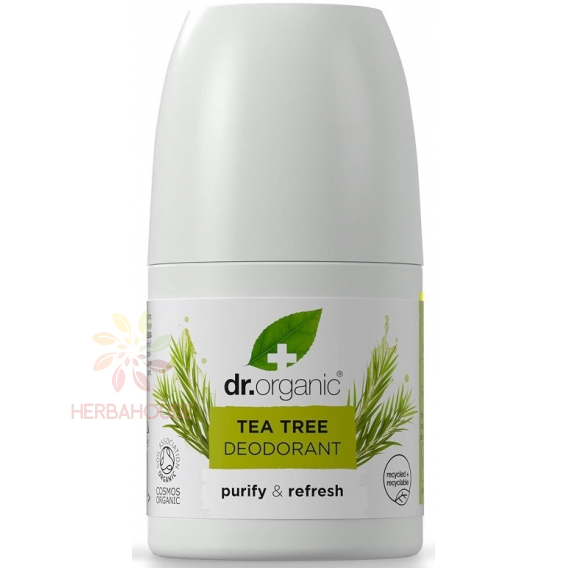 Obrázek pro Dr.Organic Přírodní deodorant s Tea Tree bez hliníkových solí a alkoholu (50ml)