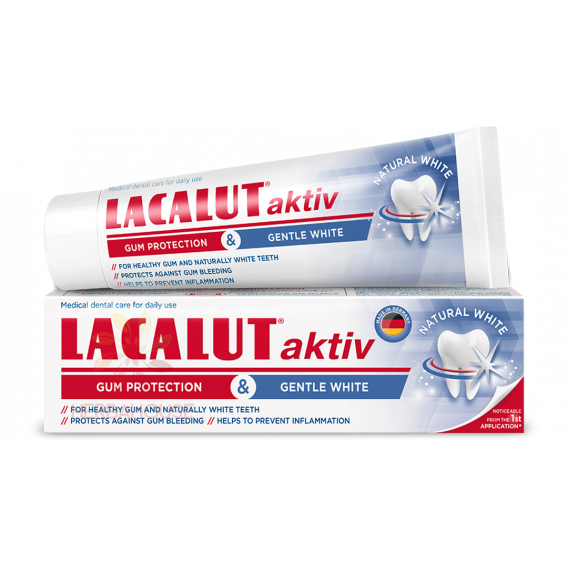 Obrázek pro Lacalut Aktiv Gum protection & Gentle white zubní pasta proti paradentóze (75ml)