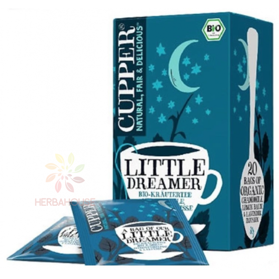 Obrázek pro Cupper® Little Dreamer Bio bylinný čaj porcovaný heřmánek, meduňka & levandule (20ks)