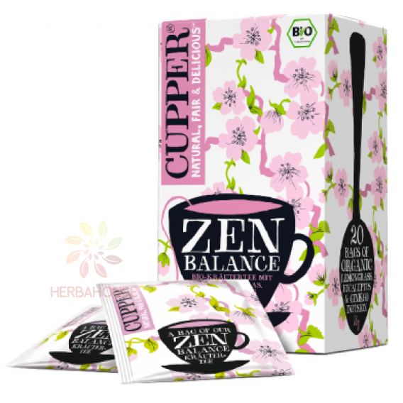 Obrázek pro Cupper® Zen Balance Bio bylinný čaj porcovaný citrónová tráva, eukalyptus & gingko (20ks)