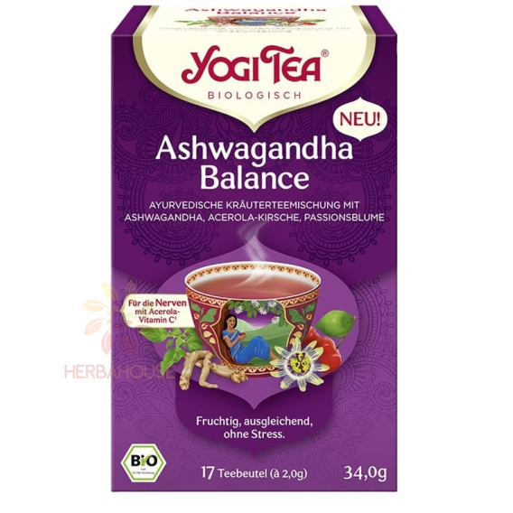 Obrázek pro Yogi Tea® Bio Ajurvédský Čaj Ashwagandha Balance (17ks)