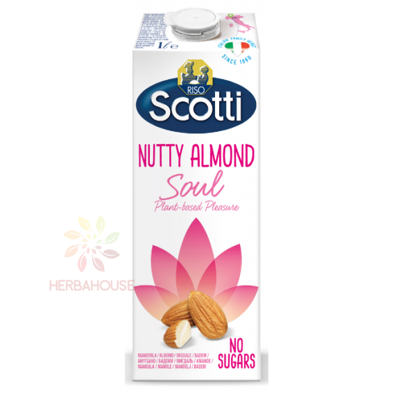 Obrázek pro Riso Scotti Soul Bezlepkový rostlinný nápoj mandlový neslazený (1000ml)
