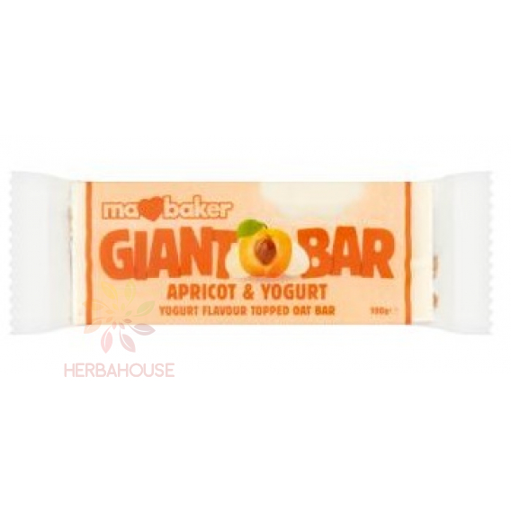 Obrázek pro Ma Baker Giant bar Obří Ovesná tyčinka s jogurtovou polevou meruňková (100g)