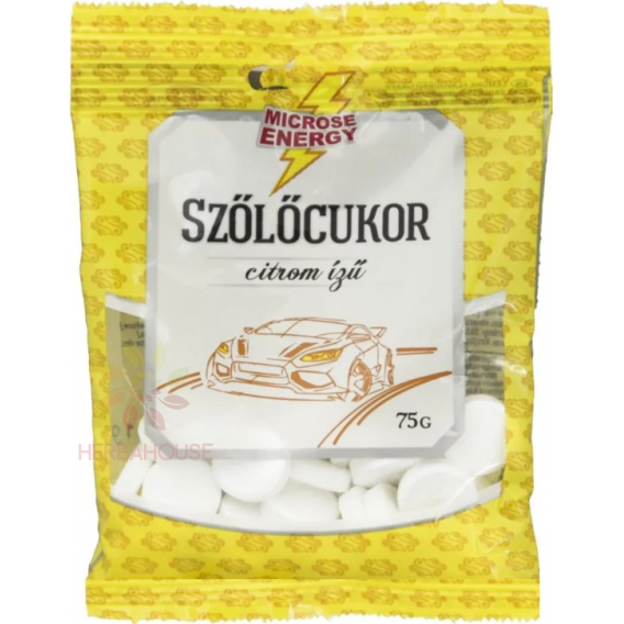 Obrázek pro Microse Hroznový cukr pastilky s citrónovou příchutí (75g)