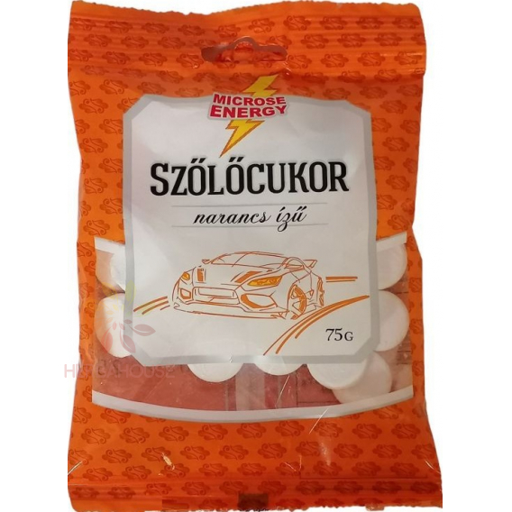 Obrázek pro Microse Hroznový cukr pastilky s pomerančovou příchutí (75g)