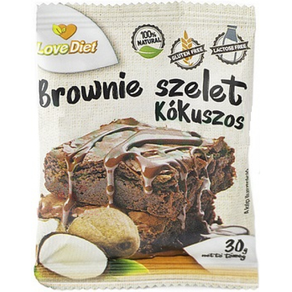 Obrázek pro LoveDiet Bezlepkový Brownie kakaový s kokosovou příchutí (30g)