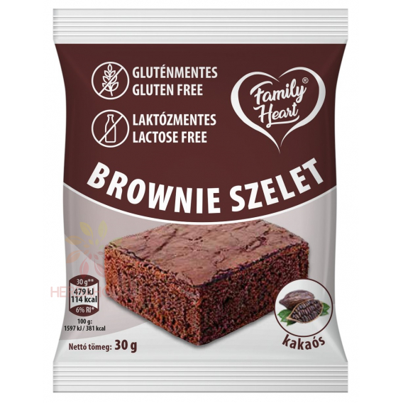 Obrázek pro Family Heart Bezlepkový a bezlaktózový Brownie řez kakaový (30g)