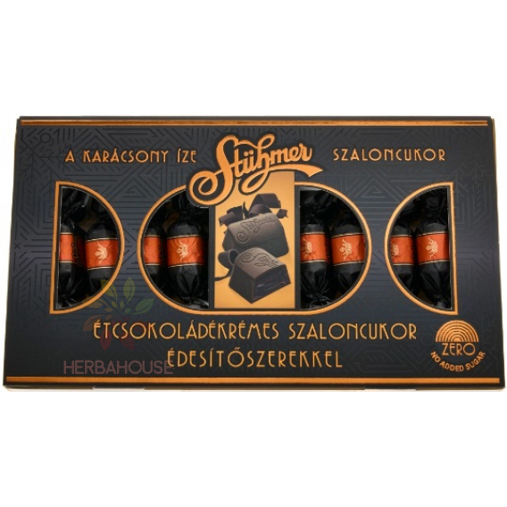 Obrázek pro Stühmer Salonky v hořké čokoládě plněné čokoládovým krémem bez přidaného cukru se sladidlem (225g)
