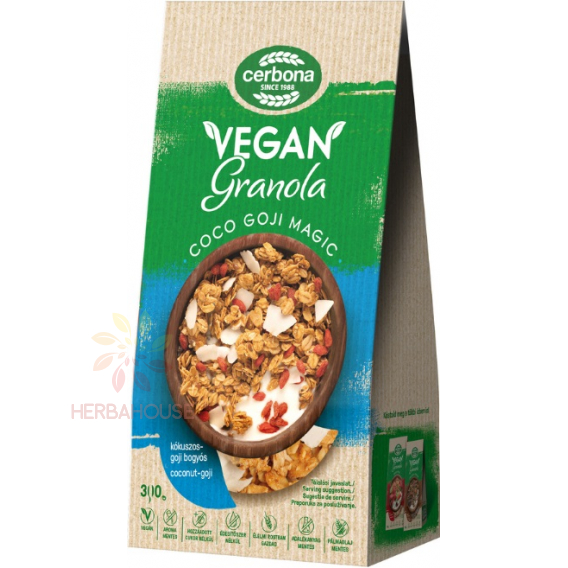 Obrázek pro Cerbona Vegan Granola s kokosem a goji (300g)