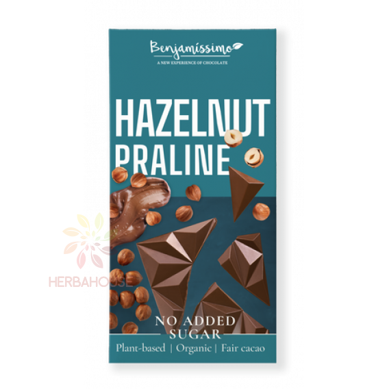 Obrázek pro Benjamissímo Praline Bio Veganská pralinková čokoláda slazená erytritolem (60g)