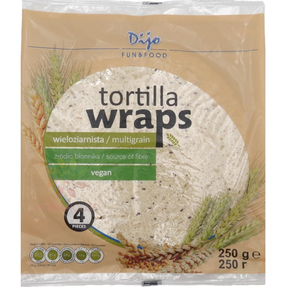 Obrázek pro Dijo Fun & Food Vegan Tortilla Wraps vícezrnný (250g)