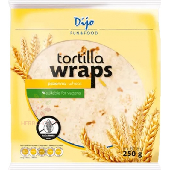 Obrázek pro Dijo Fun & Food Vegan Tortilla Wraps (250g)