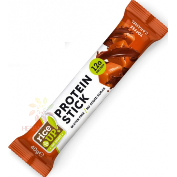 Obrázek pro Rice Up Protein Stick Bezlepková tyčinka s karamelovou příchutí v mléčné čokoládě (40g)