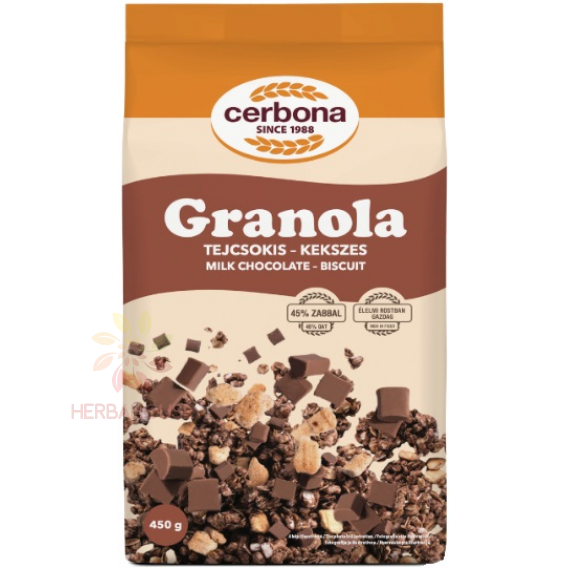 Obrázek pro Cerbona Mléčno čokoládová granola se sušenkami (450g)