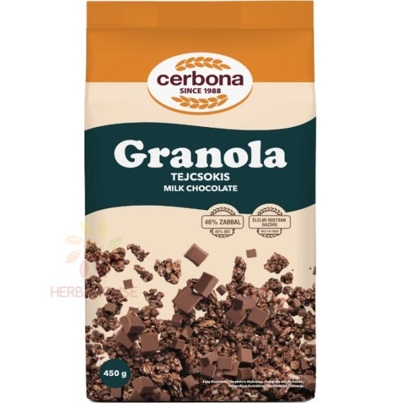 Obrázek pro Cerbona Mléčna čokoládová granola (450g)