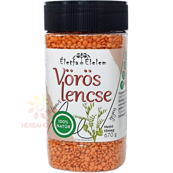 Obrázek pro Életfa Élelem Čočka červená (670g)