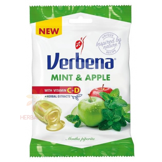 Obrázek pro Verbena Furé bylinné bonbóny s výtažkem z jablka a máty peprné s vitamíny C a D (60g)
