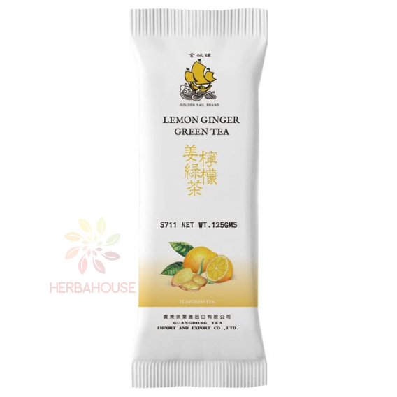 Obrázek pro Golden Sail Čínský zelený čaj s citronem a zázvorem - sypaný (125g)
