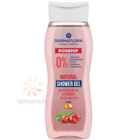 Obrázek pro Dermaflora Sprchový gel s olejem z růžových šipek a vitamínem C (250ml)