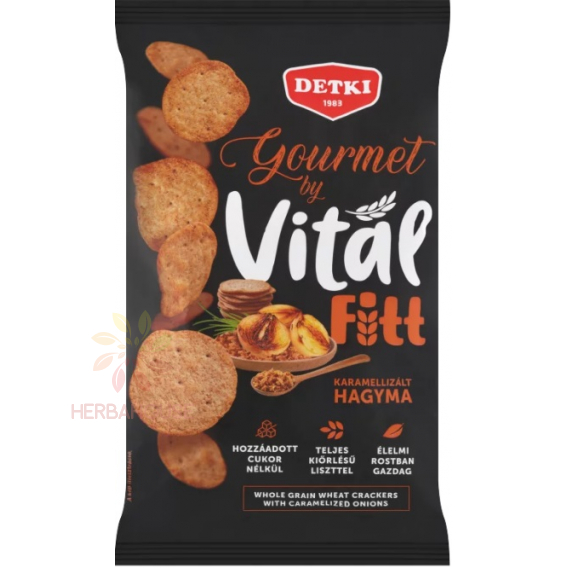Obrázek pro Detki Vitál Fitt Gourmet Slané krekry s příchutí karamelizovaná cibulka (100g)