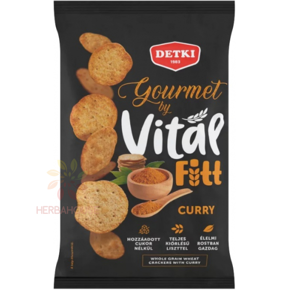 Obrázek pro Detki Vitál Fitt Gourmet Slané krekry s příchutí curry (100g)