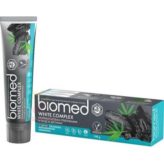Obrázek pro Biomed Charcoal Bio přírodní zubní pasta s přírodním uhlím (100g)