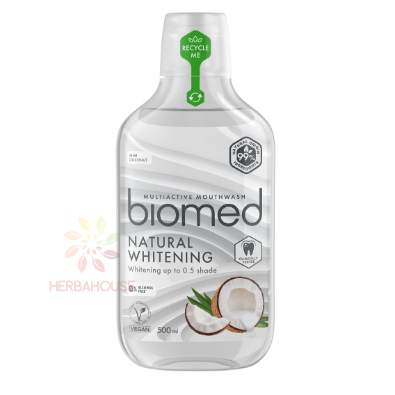 Obrázek pro Biomed Natural Whitening přírodní jemná bělící ústní voda (500ml)