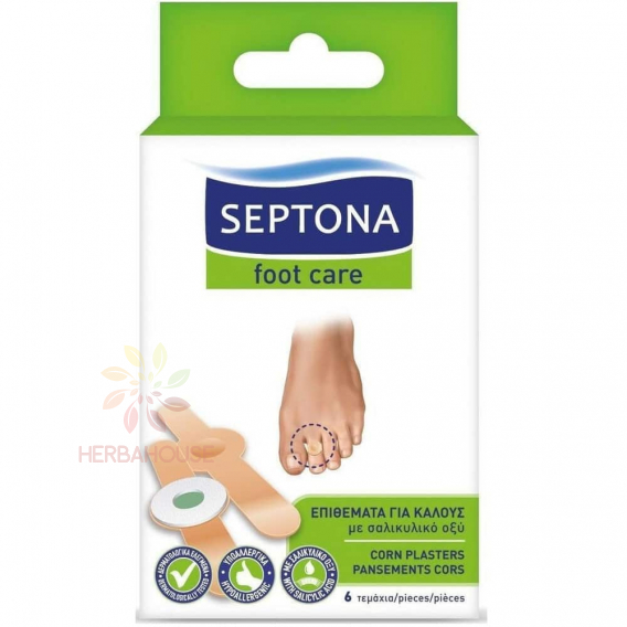 Obrázek pro Septona Foot Care náplasti na kuří oka se salicylovou kyselinou (6ks)
