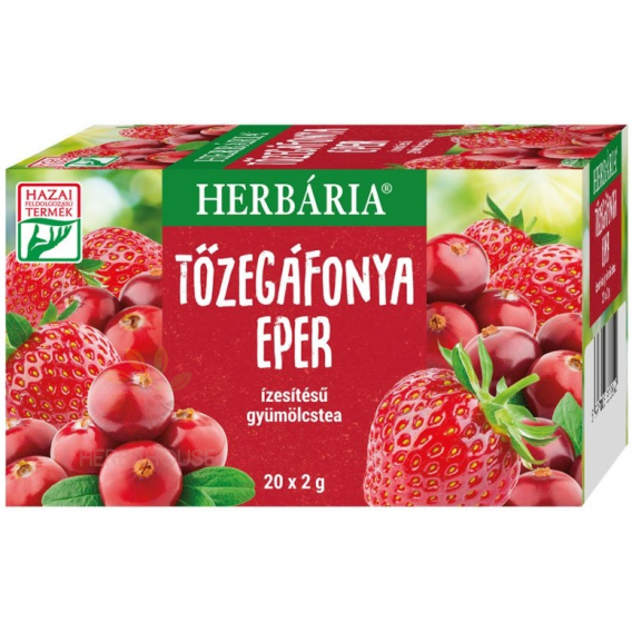 Obrázek pro Herbária Ovocný čaj s příchutí jahody a brusinky porcovaný (20ks)