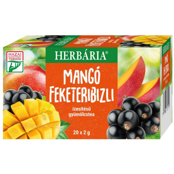 Obrázek pro Herbária Ovocný čaj s příchutí mango a černý rybíz porcovaný (20ks)