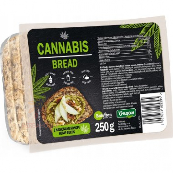 Obrázek pro Balviten Cannabis Bread Bezlepkový chléb s konopnými semínky (250g)