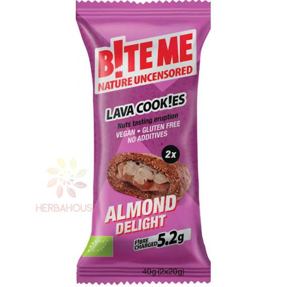 Obrázek pro B!te Me Bio Lávové sušenky plněné krémovou mandlovou nádivkou (40g)
