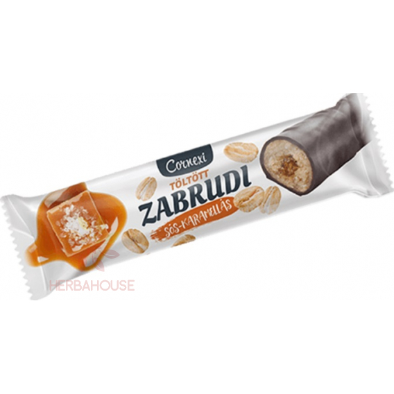 Obrázek pro Cornexi Zabrudi Ovesná tyčinka s nádivkou slaný karamel v kakaové polevě (30g)