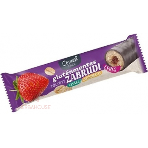 Obrázek pro Cornexi Free Zabrudi Vegan Bezlepková ovesná tyčinka s jahodovou nádivkou v kakaové polevě (30g)