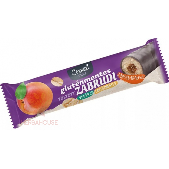 Obrázek pro Cornexi Free Zabrudi Vegan Bezlepková ovesná tyčinka s meruňkovou nádivkou v kakaové polevě (30g)