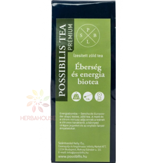 Obrázek pro Possibilis Organický ochucený zelený čaj pro bdělost a energii, sypaný (75g)