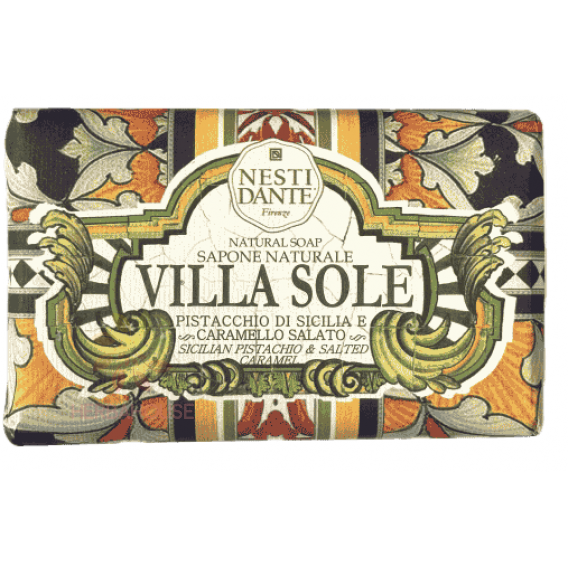 Obrázek pro Nesti Dante Villa Sole Sicilian Pistachio and Caramel mydlo s vôňou sicílskych pistácií a slaného karamelu (250g)