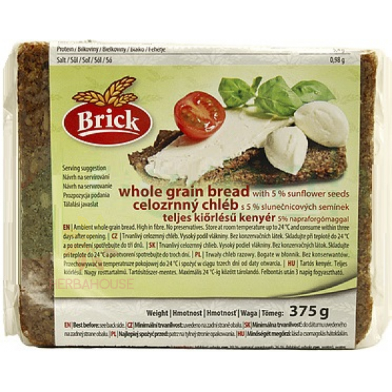 Obrázek pro Brick Celozrnný žitný chléb se slunečnicovými semínky (375g)