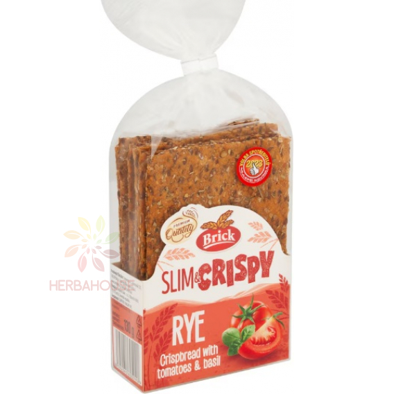 Obrázek pro Brick Slim&Crispy Žitné křehké plátky s rajčaty a bazalkou (130g)