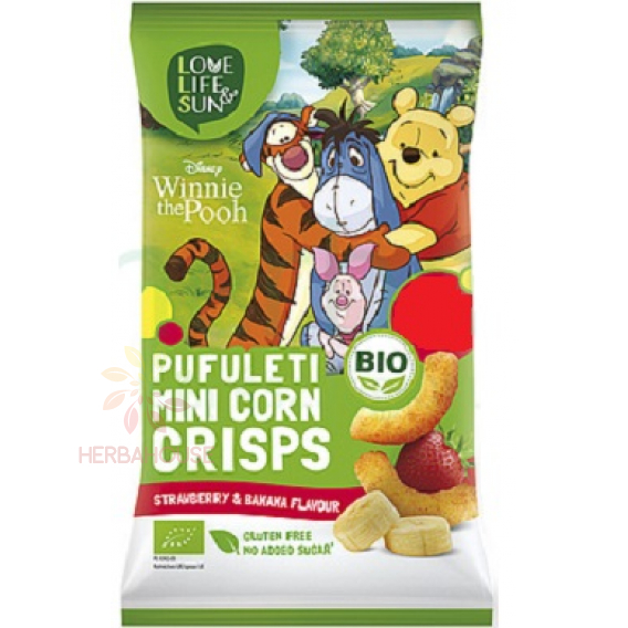 Obrázek pro LLS Bio Bezlepkový Winnie the Pooh kukuřičný snack s jahodovo-banánovou příchutí (30g)