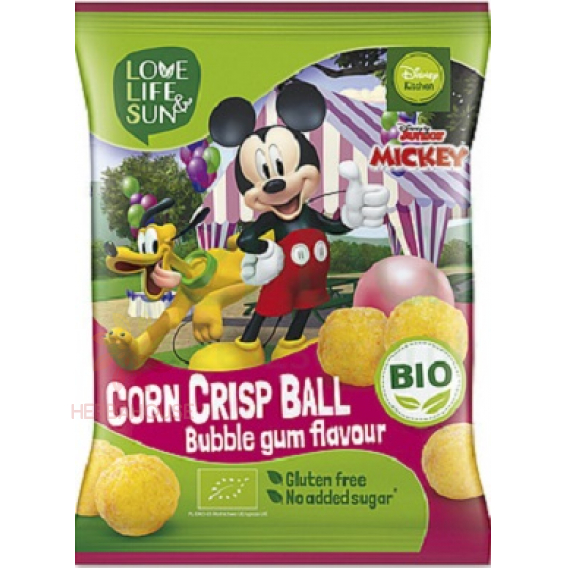 Obrázek pro LLS Bio Bezlepkový Mickey kukuřičný snack s příchutí žvýkačky (30g)