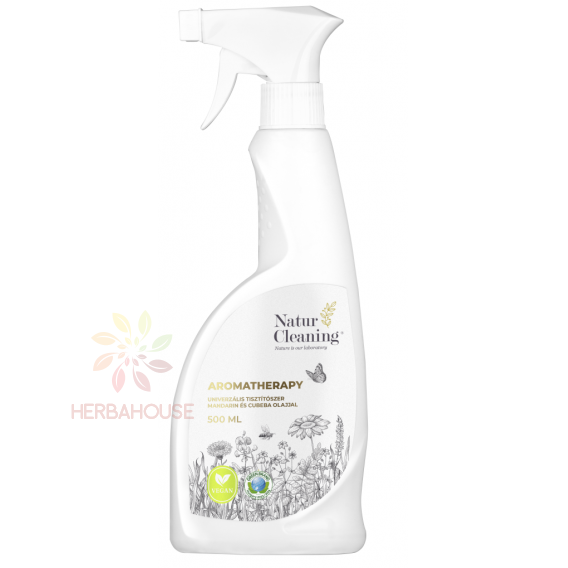 Obrázek pro Natur Cleaning Univerzální aromaterapeutický čistič s esenciálními oleji z mandarinky a cubeby ve spreji (500ml)