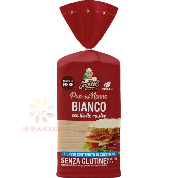 Obrázek pro Inglese Pan Del Nonno Bezlepkový kváskový světlý chléb krájený (300g)