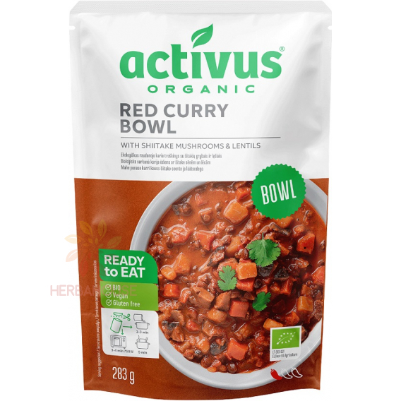 Obrázek pro Activus Bio Veganské Červené kari s houbami shitake a čočkou (283g)